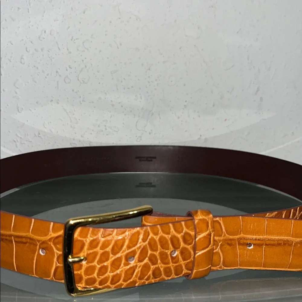 NWOT Paul Frederick Men’s Leather belt made in Italy